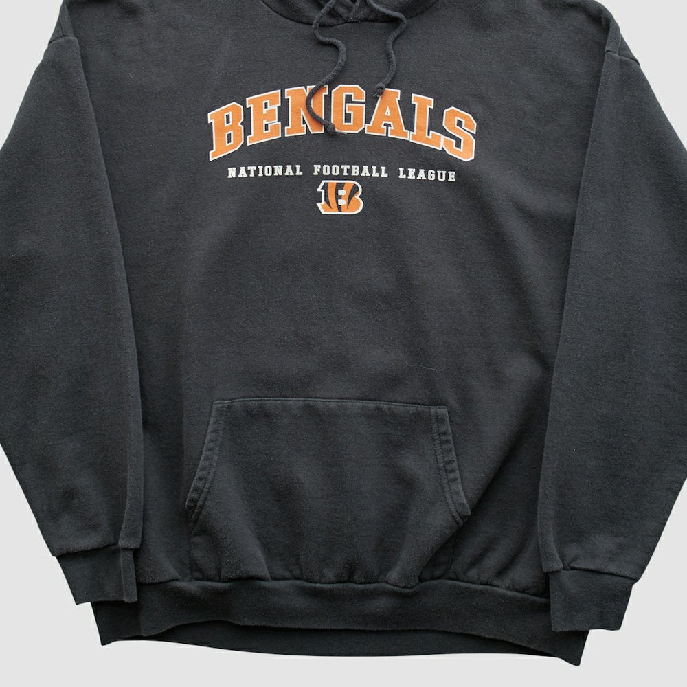 Cincinnati Bengals NFL 2000s Hooded Pullover Sweatshirt Black Vintage - Fanatics