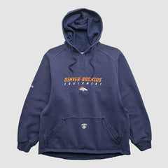 Denver Broncos Reebok 2000s Hooded Pullover Sweatshirt Navy Vintage - Fanatics