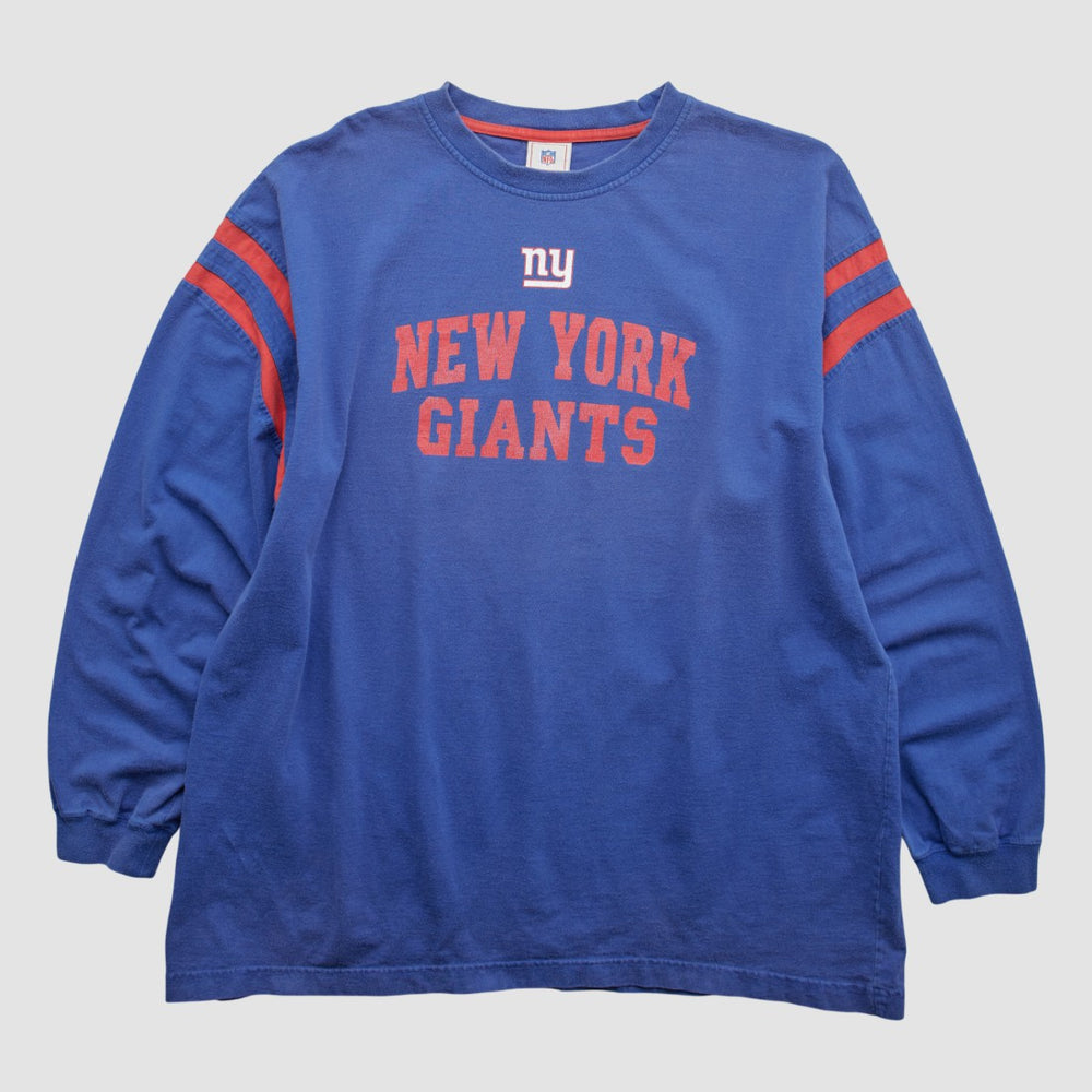 New York Giants NFL 2000s Long Sleeve T-shirt Blue Vintage - Fanatics