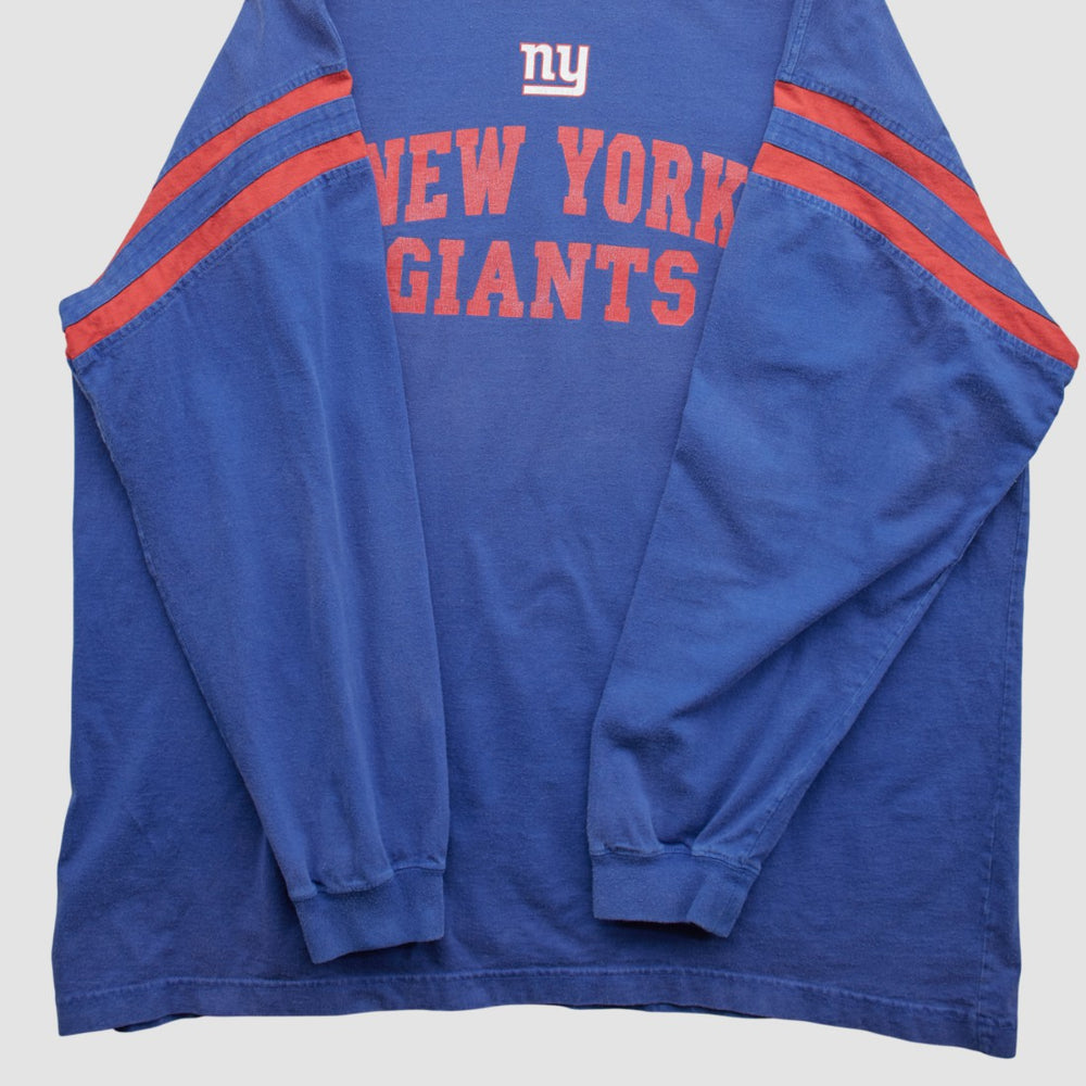 New York Giants NFL 2000s Long Sleeve T-shirt Blue Vintage - Fanatics