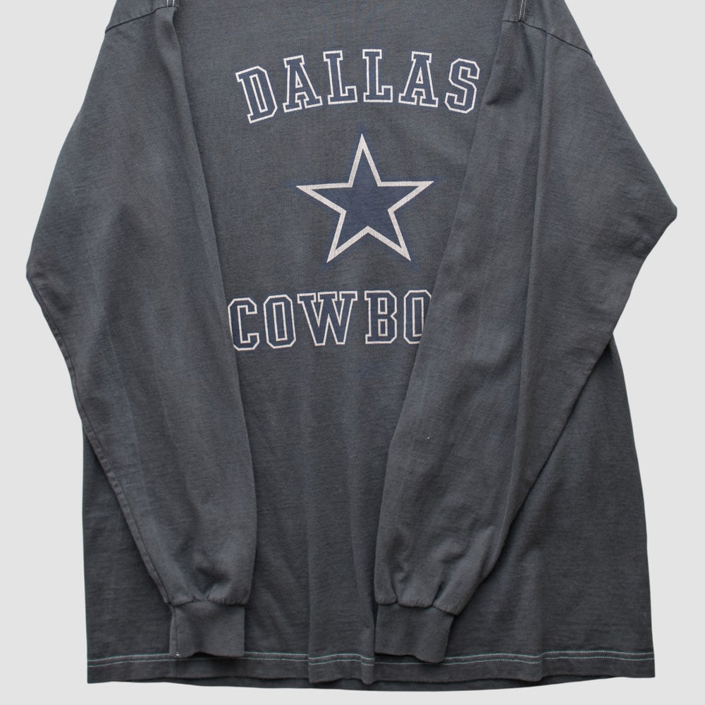 Dallas Cowboys Reebok 2000s Long Sleeve T-shirt Charcoal Vintage - Fanatics