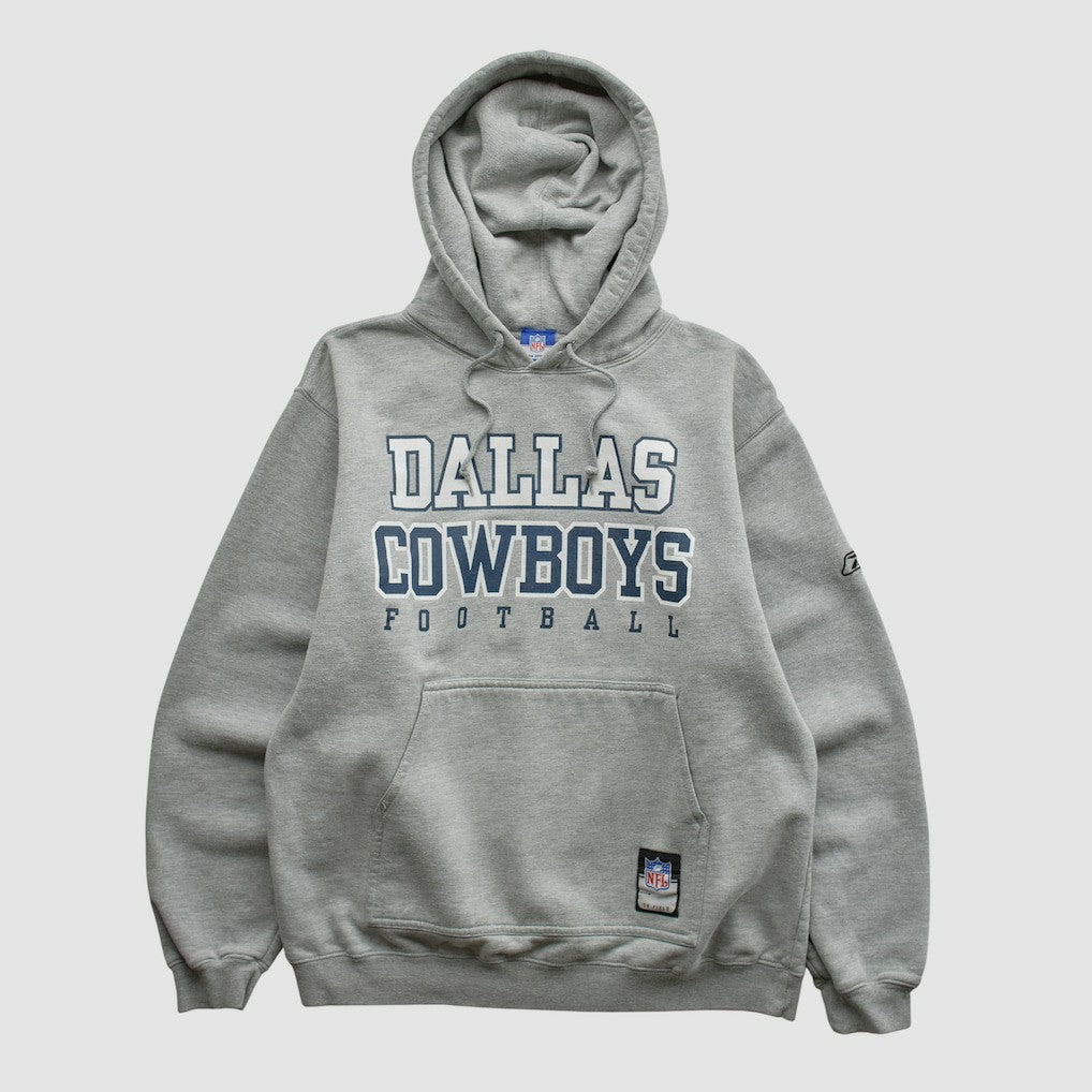 Dallas Cowboys Reebok 2000s Hooded Pullover Sweatshirt Heather Gray Vintage - Fanatics