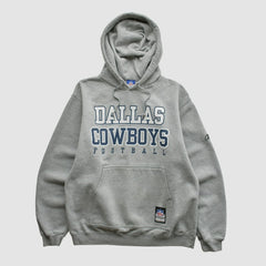 Dallas Cowboys Reebok 2000s Hooded Pullover Sweatshirt Heather Gray Vintage - Fanatics