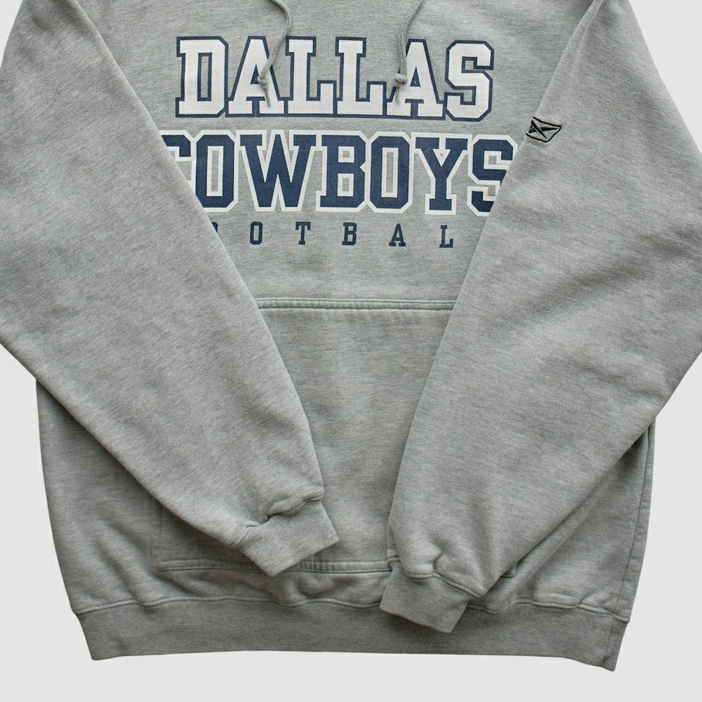 Dallas Cowboys Reebok 2000s Hooded Pullover Sweatshirt Heather Gray Vintage - Fanatics