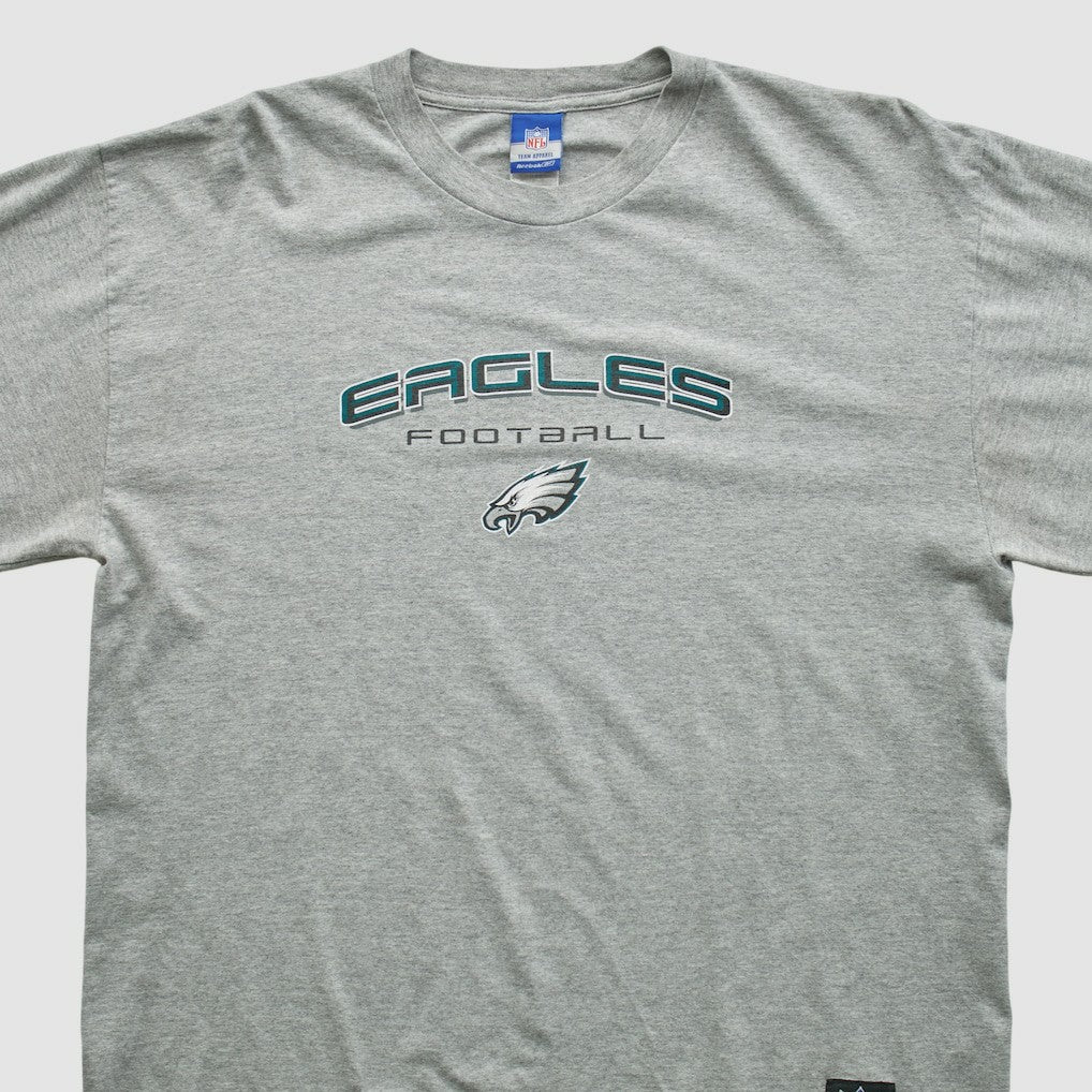 Philadelphia Eagles Reebok 2000s Long Sleeve T-shirt Heather Gray Vintage - Fanatics