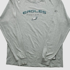 Philadelphia Eagles Reebok 2000s Long Sleeve T-shirt Heather Gray Vintage - Fanatics