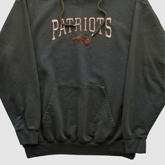 New England Patriots NFL 2000s Hooded Pullover Sweatshirt Black Vintage - Fanatics