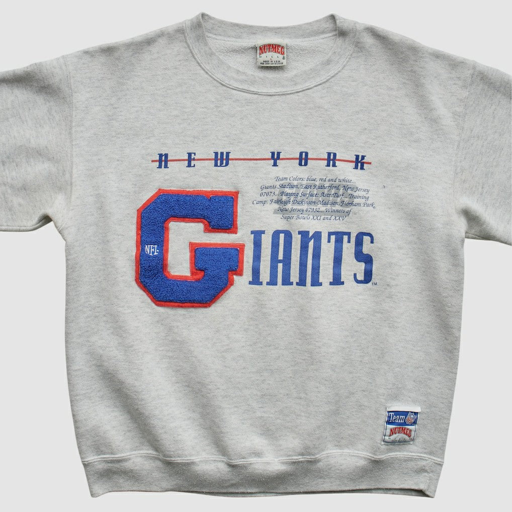 New York Giants Nutmeg Mills 90s Sweatshirt Heather Gray Vintage - Fanatics