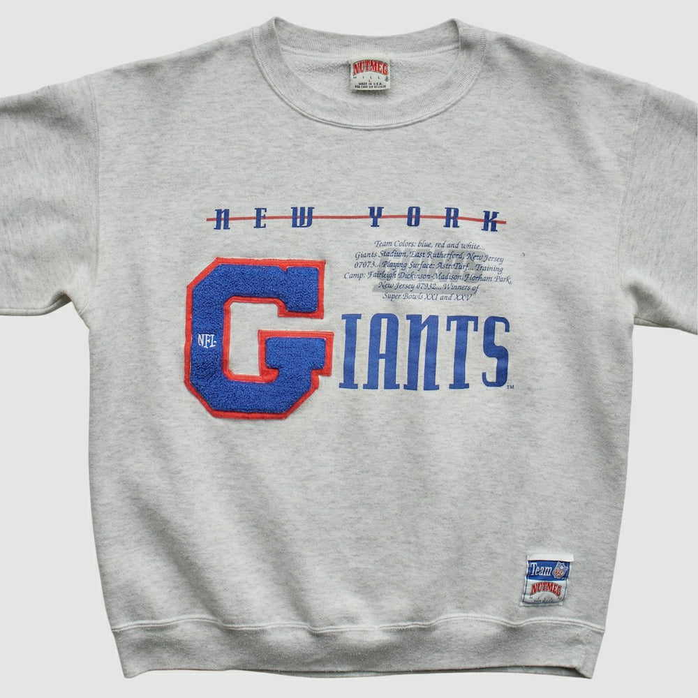 New York Giants Nutmeg Mills 90s Sweatshirt Heather Gray Vintage - Fanatics
