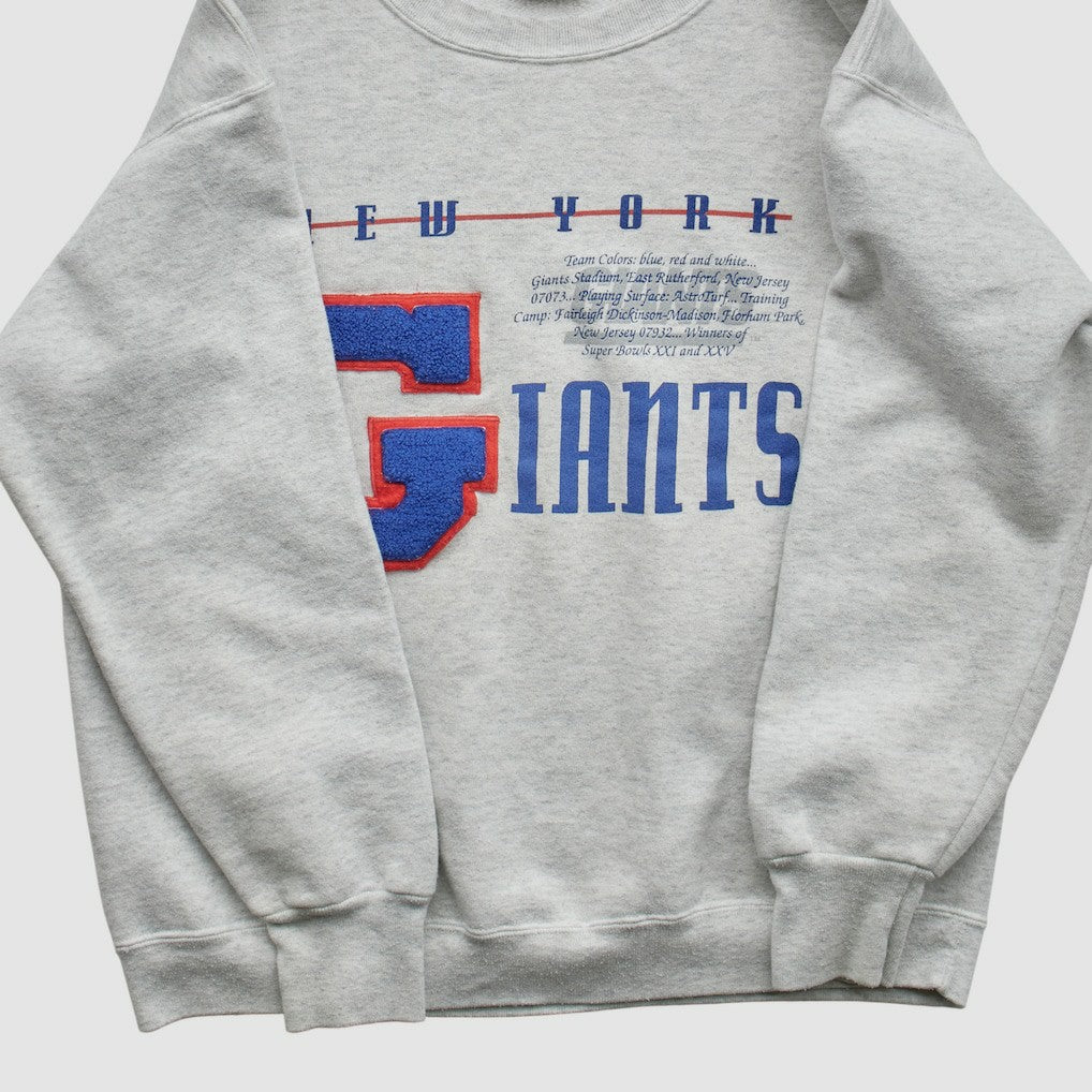 New York Giants Nutmeg Mills 90s Sweatshirt Heather Gray Vintage - Fanatics