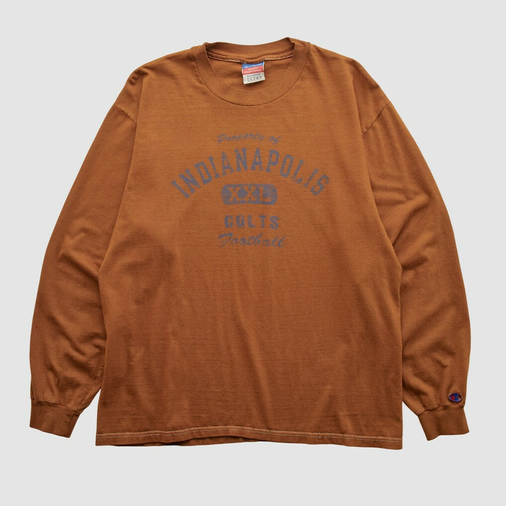 Indianapolis Colts Champion 2000s Long Sleeve T-shirt Clay Vintage - Fanatics