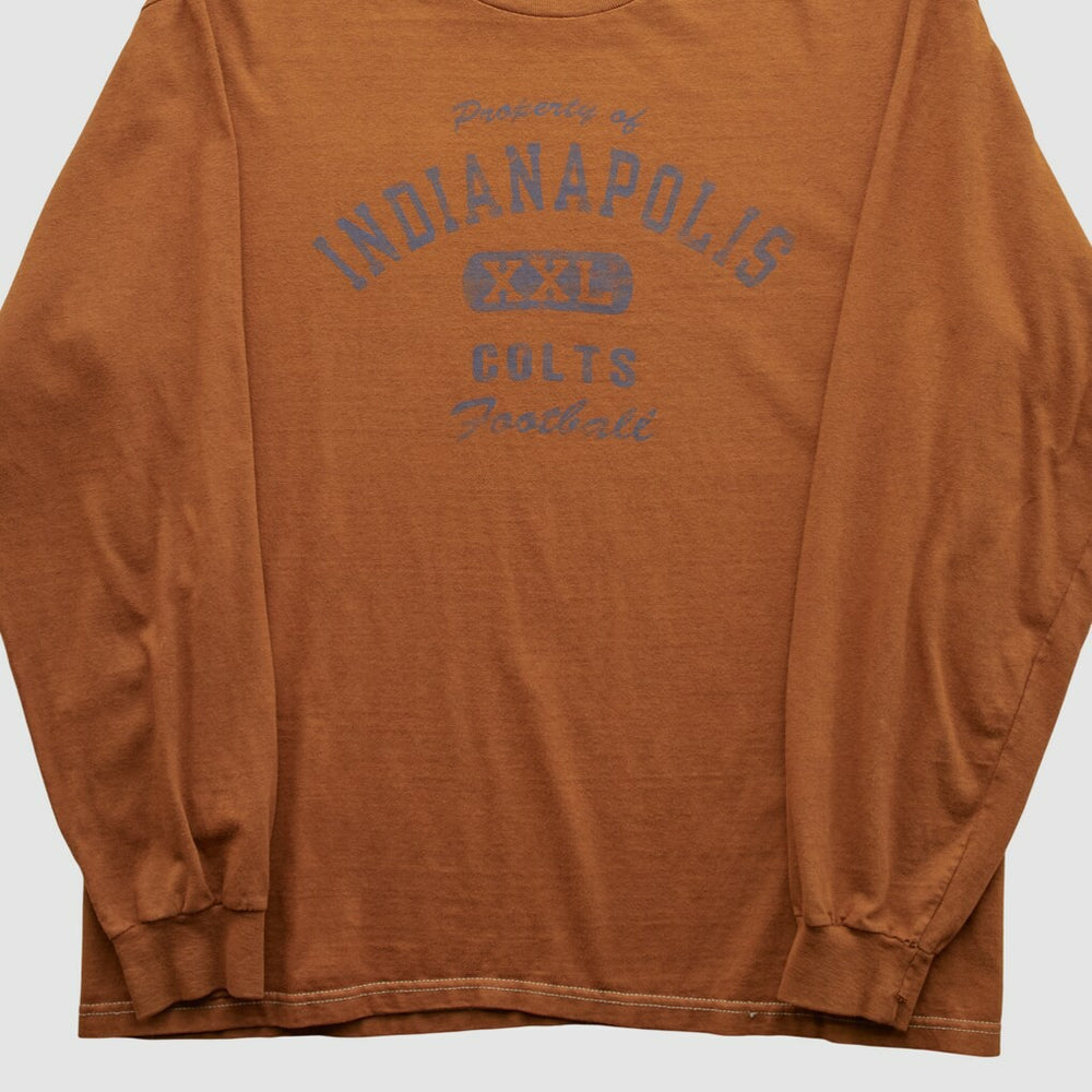 Indianapolis Colts Champion 2000s Long Sleeve T-shirt Clay Vintage - Fanatics
