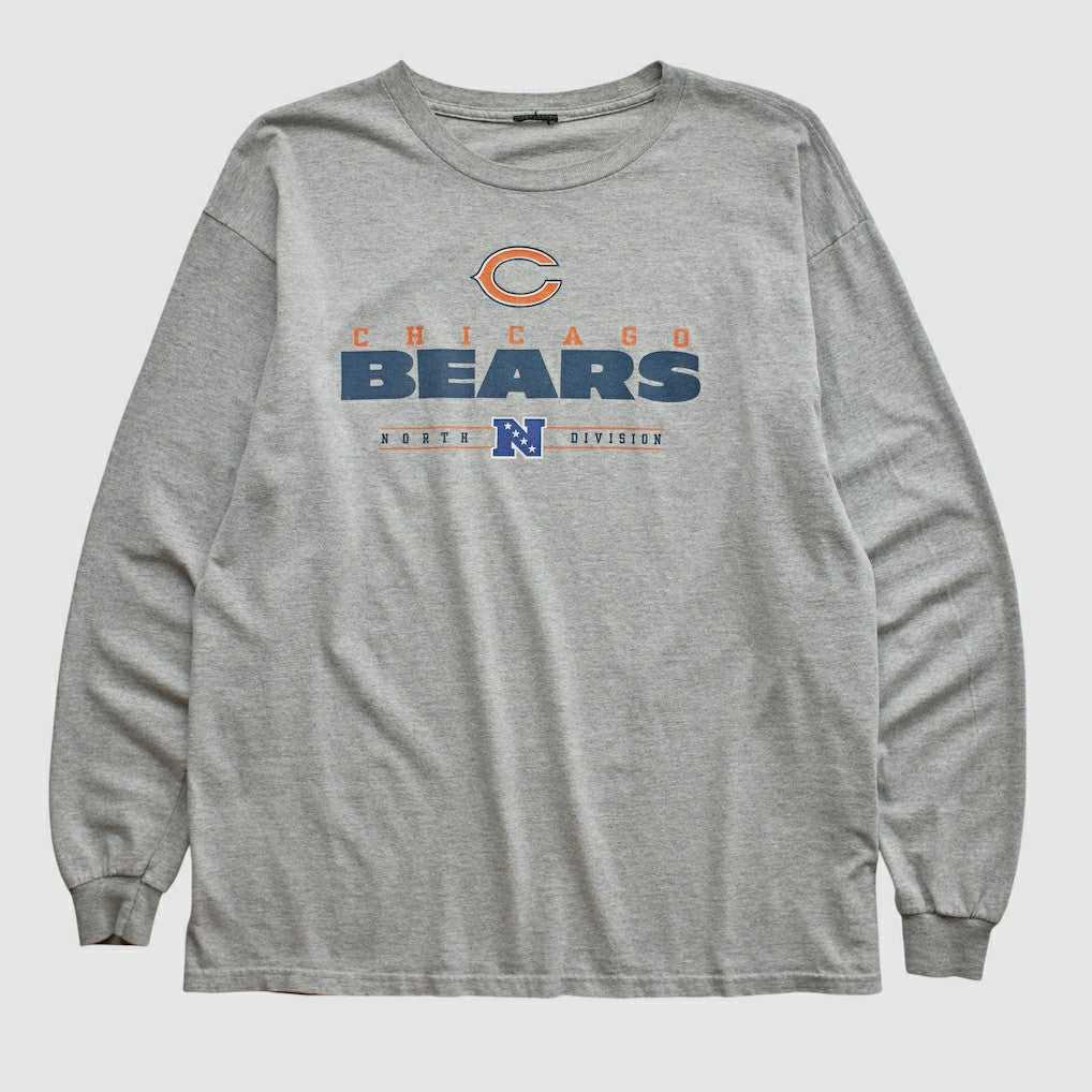 Chicago Bears 2010s Long Sleeve T-shirt Heather Gray Vintage - Fanatics