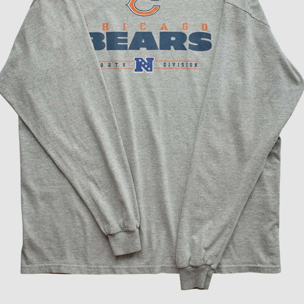 Chicago Bears 2010s Long Sleeve T-shirt Heather Gray Vintage - Fanatics