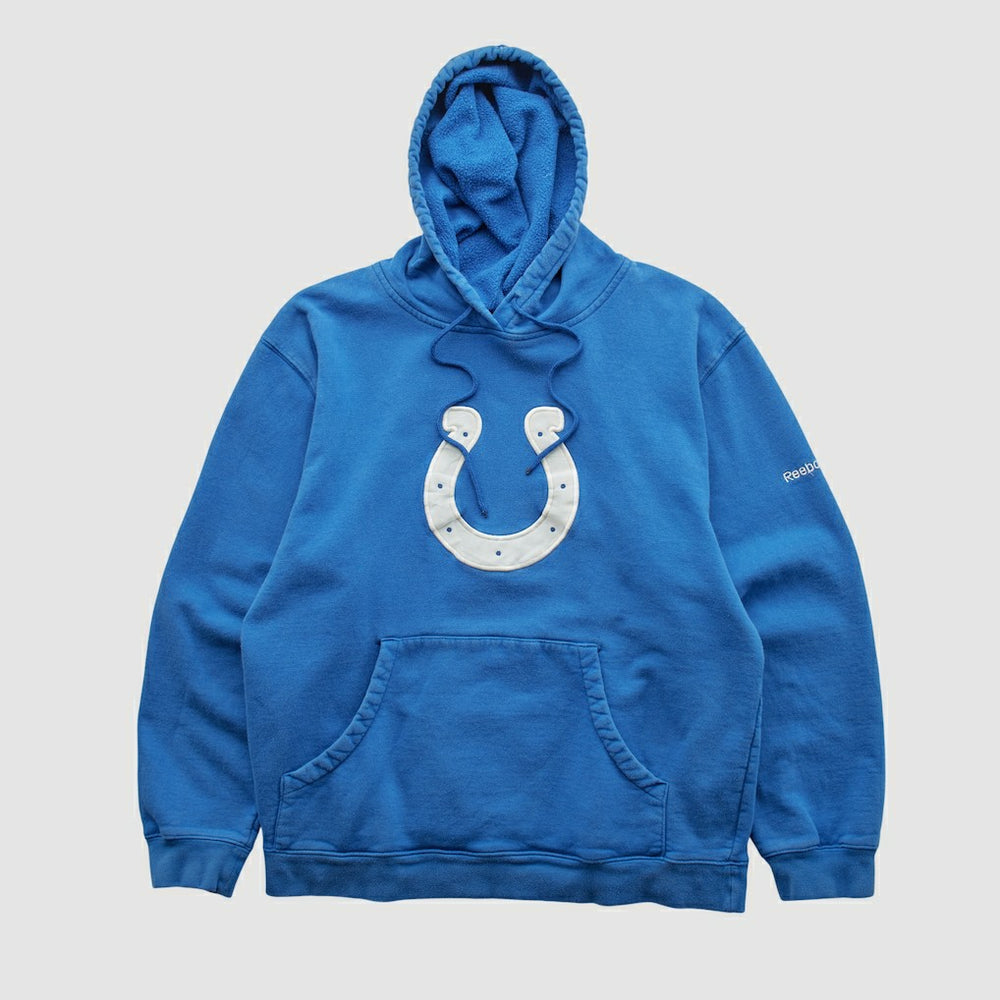 Indianapolis Colts Reebok 2000s Hooded Pullover Sweatshirt Blue Vintage - Fanatics