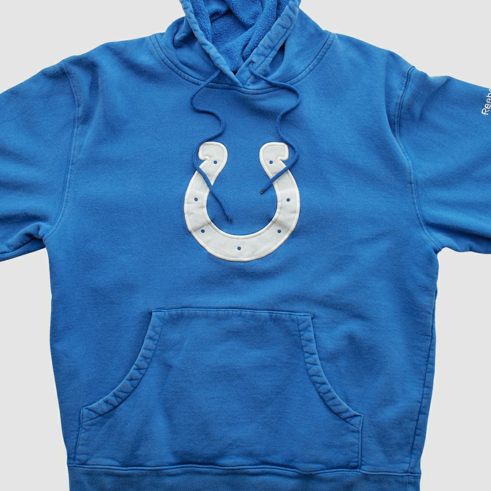 Indianapolis Colts Reebok 2000s Hooded Pullover Sweatshirt Blue Vintage - Fanatics
