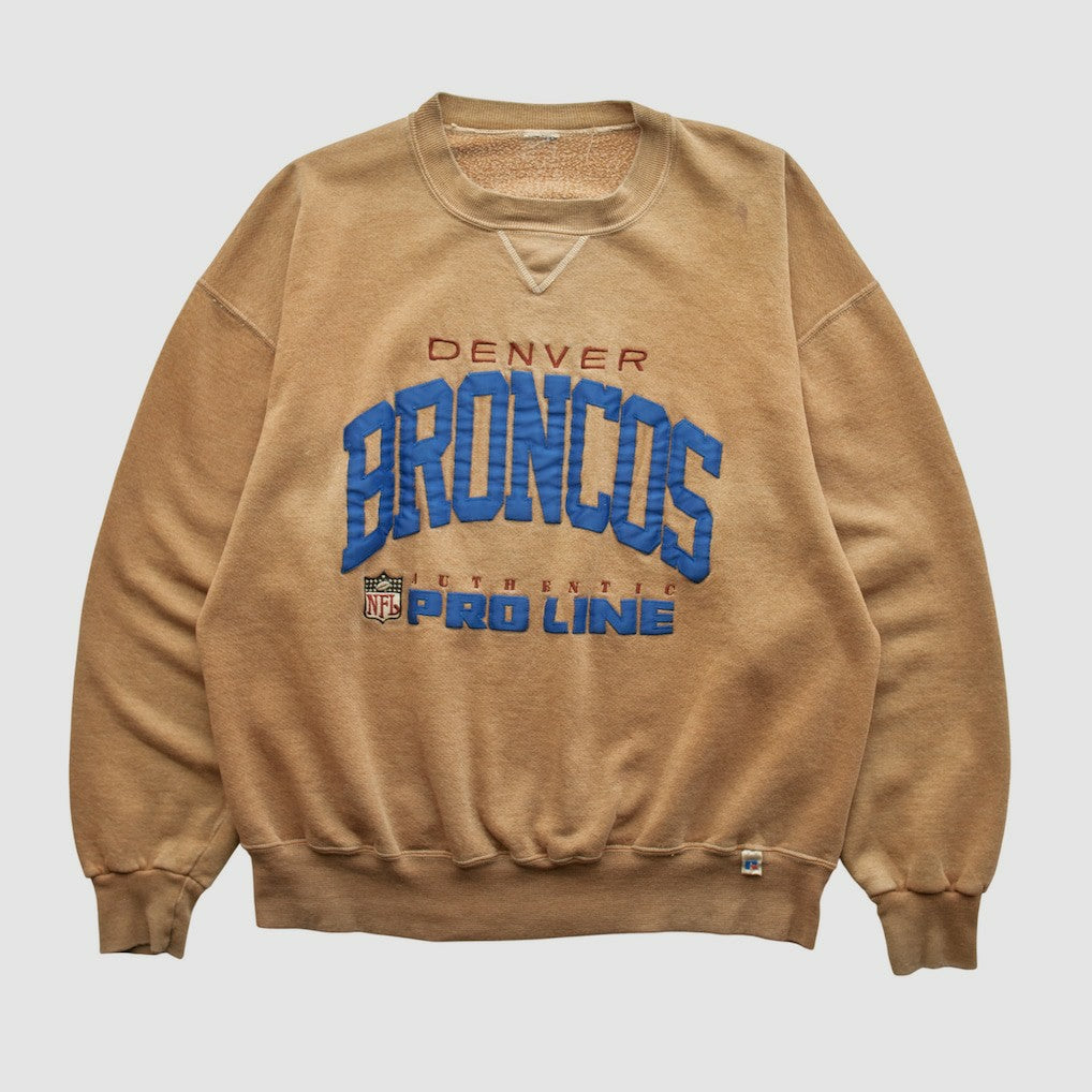 Denver Broncos 90s Pullover Sweatshirt Tan Vintage - Fanatics