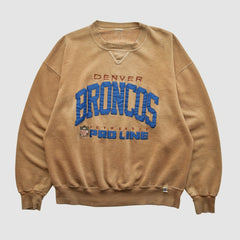 Denver Broncos 90s Pullover Sweatshirt Tan Vintage - Fanatics