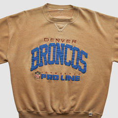 Denver Broncos 90s Pullover Sweatshirt Tan Vintage - Fanatics
