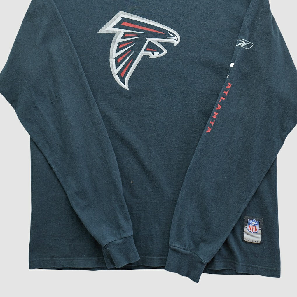 Atlanta Falcons Reebok 2000s Long Sleeve T-shirt Black Vintage - Fanatics