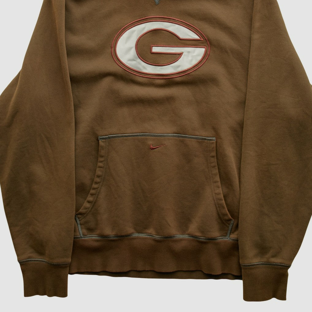 Green Bay Packers 2000s Hooded Pullover Sweatshirt Brown Vintage - Fanatics