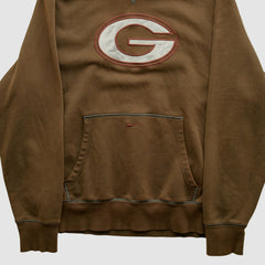 Green Bay Packers 2000s Hooded Pullover Sweatshirt Brown Vintage - Fanatics