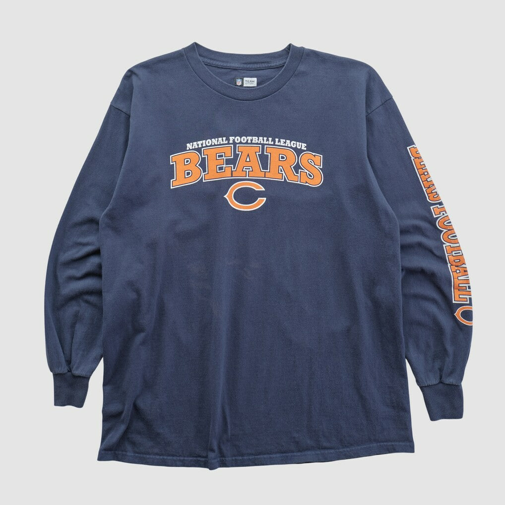 Chicago Bears NFL 2010s Long Sleeve T-shirt Navy Vintage - Fanatics