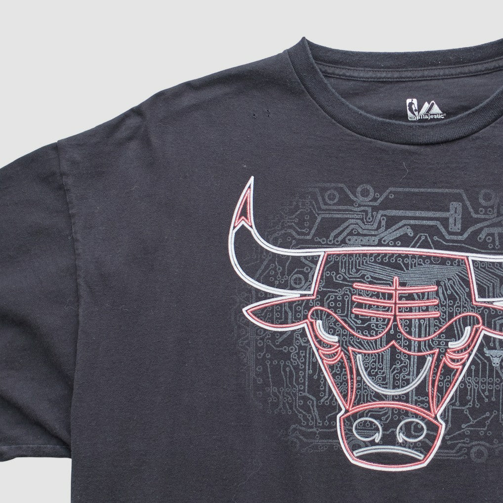 Vintage - Chicago Bulls Majestic 2000s T-shirt - Black Vintage