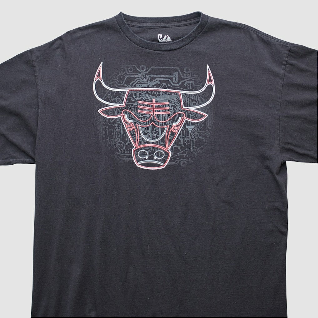 Vintage - Chicago Bulls Majestic 2000s T-shirt - Black Vintage