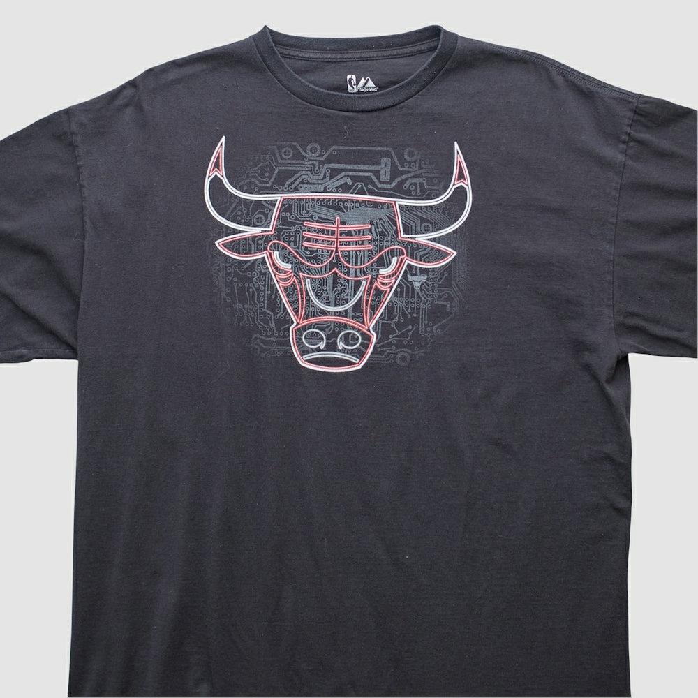 Vintage - Chicago Bulls Majestic 2000s T-shirt - Black Vintage