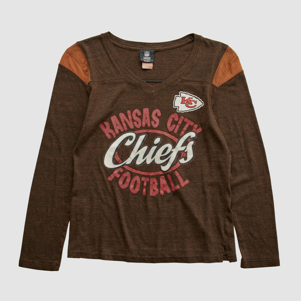 Kansas City Chiefs NFL 2010s Long Sleeve T-shirt Brown Vintage - Fanatics