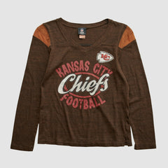 Kansas City Chiefs NFL 2010s Long Sleeve T-shirt Brown Vintage - Fanatics