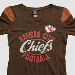 Kansas City Chiefs NFL 2010s Long Sleeve T-shirt Brown Vintage - Fanatics