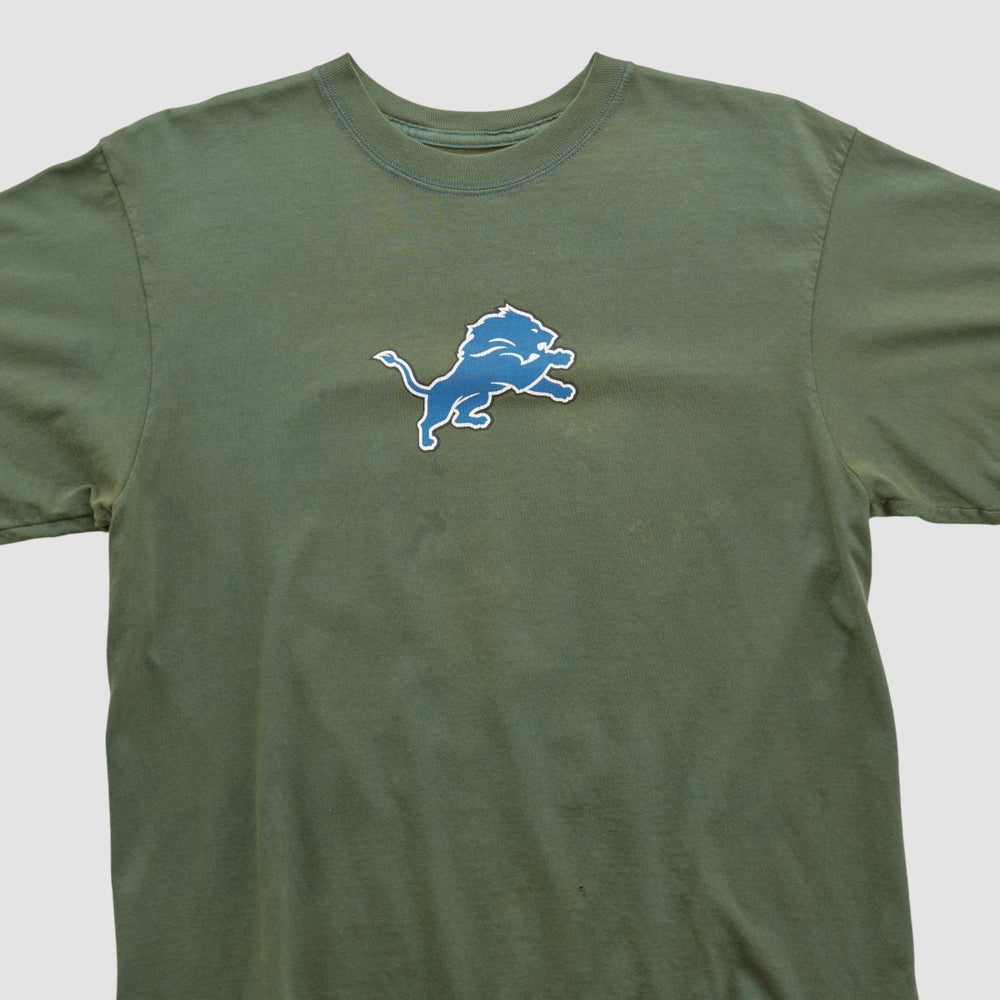 Detroit Lions Reebok 2000s T-shirt Green Vintage - Fanatics