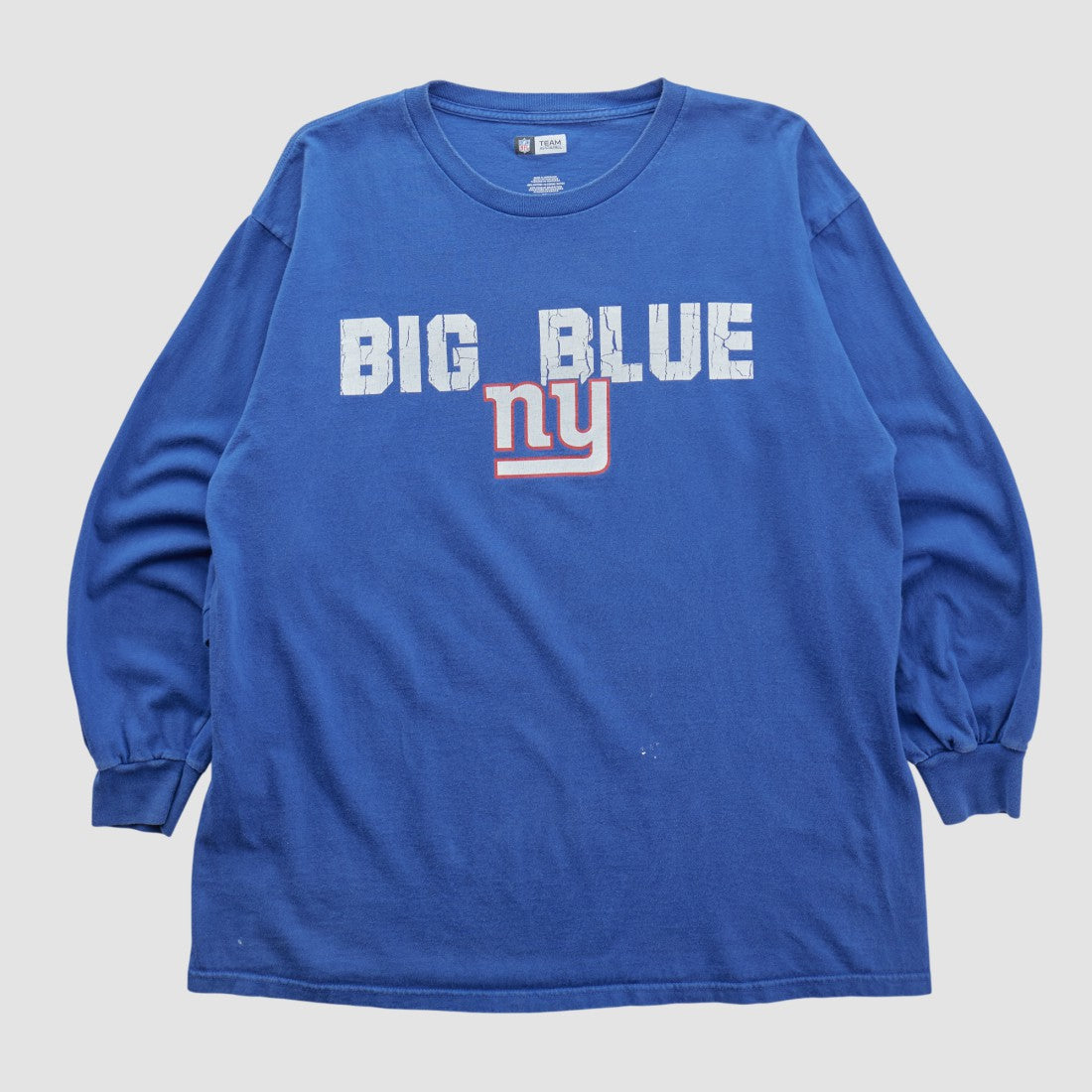 New York Giants NFL 2010s Long Sleeve T-shirt Blue Vintage - Fanatics