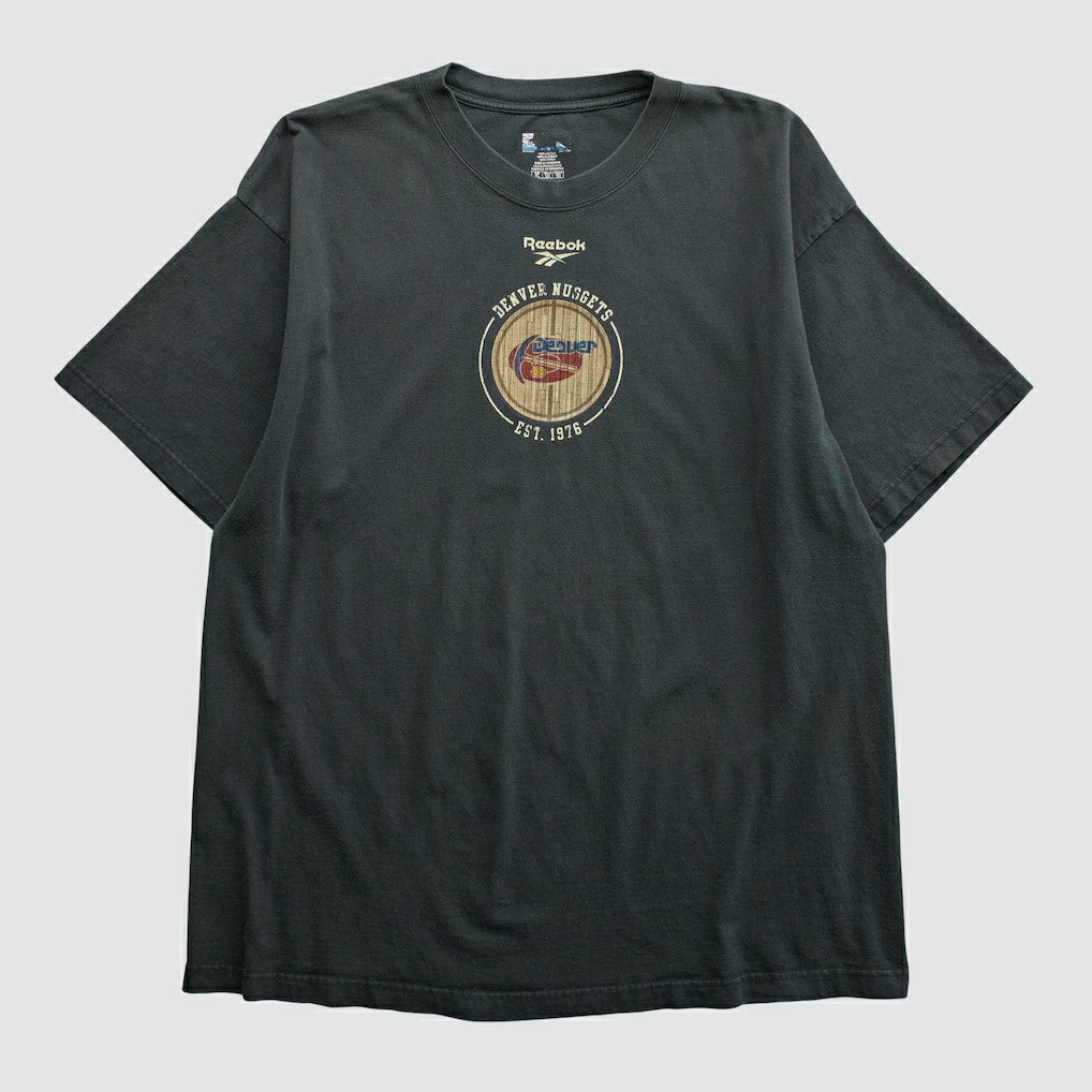 Vintage - Denver Nuggets Reebok 2000s T-shirt - Black Vintage