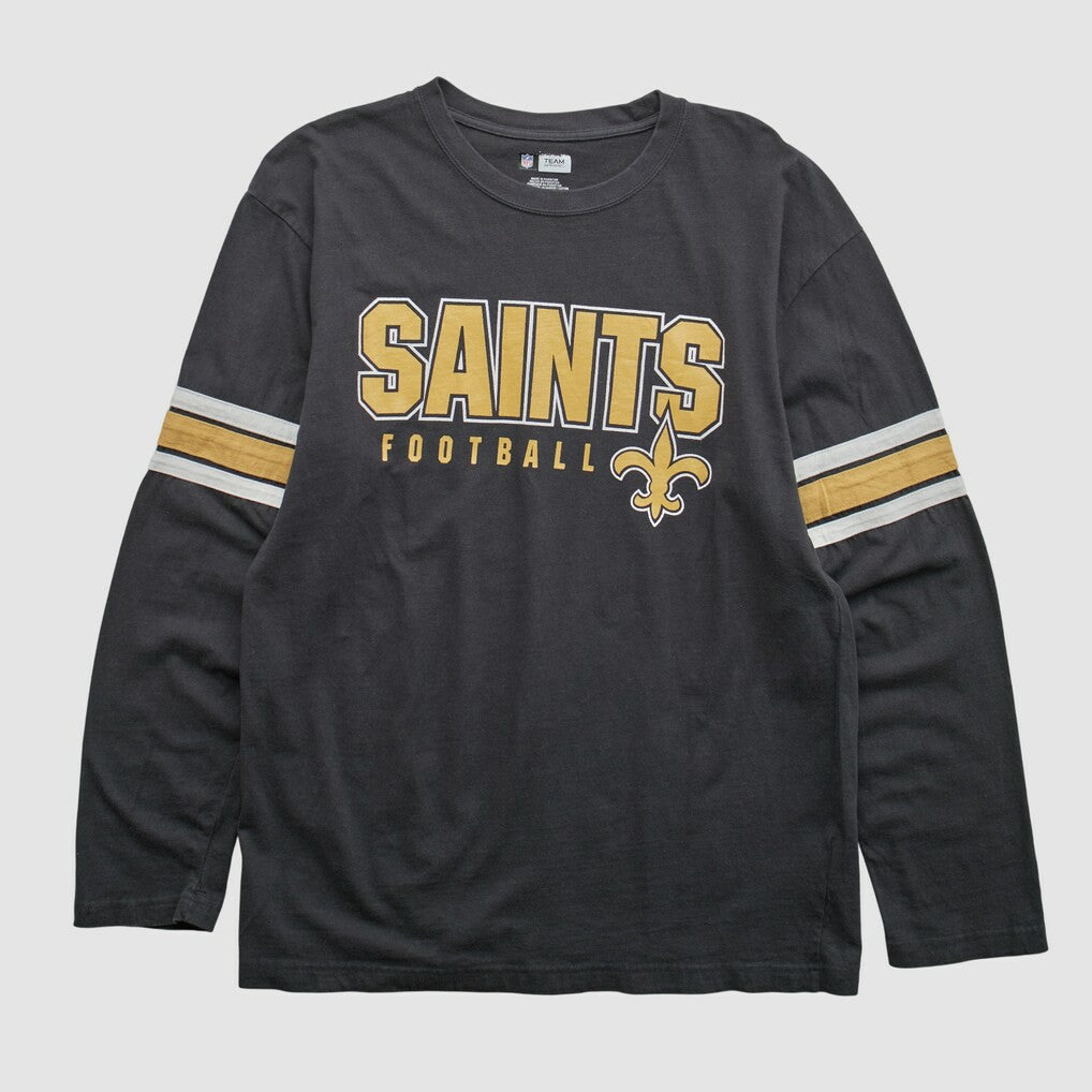 New Orleans Saints NFL 2010s Long Sleeve T-shirt Black Vintage - Fanatics