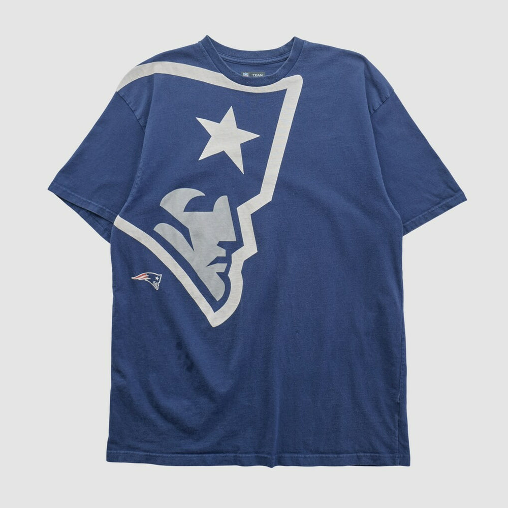 New England Patriots NFL 2000s T-shirt Navy Vintage - Fanatics