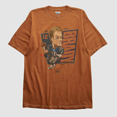 Tom Brady Reebok 2000s T-shirt Orange Vintage - Fanatics