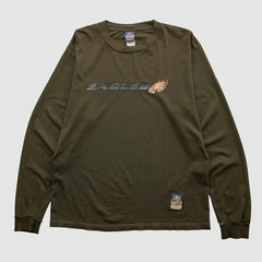 Philadelphia Eagles Reebok 2000s Long Sleeve T-shirt Brown Vintage - Fanatics