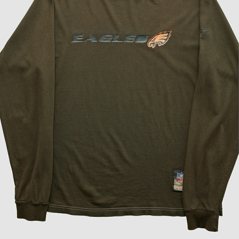 Philadelphia Eagles Reebok 2000s Long Sleeve T-shirt Brown Vintage - Fanatics