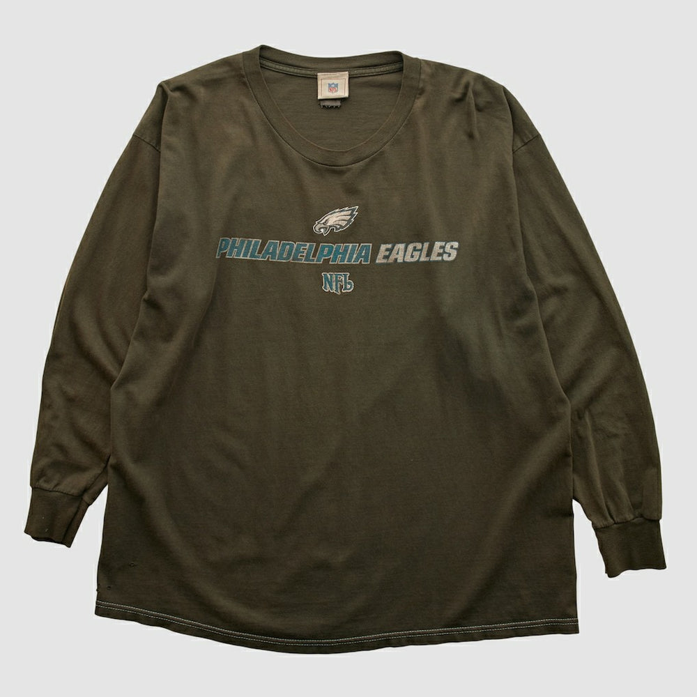 Philadelphia Eagles NFL 2000s Long Sleeve T-shirt Brown Vintage - Fanatics