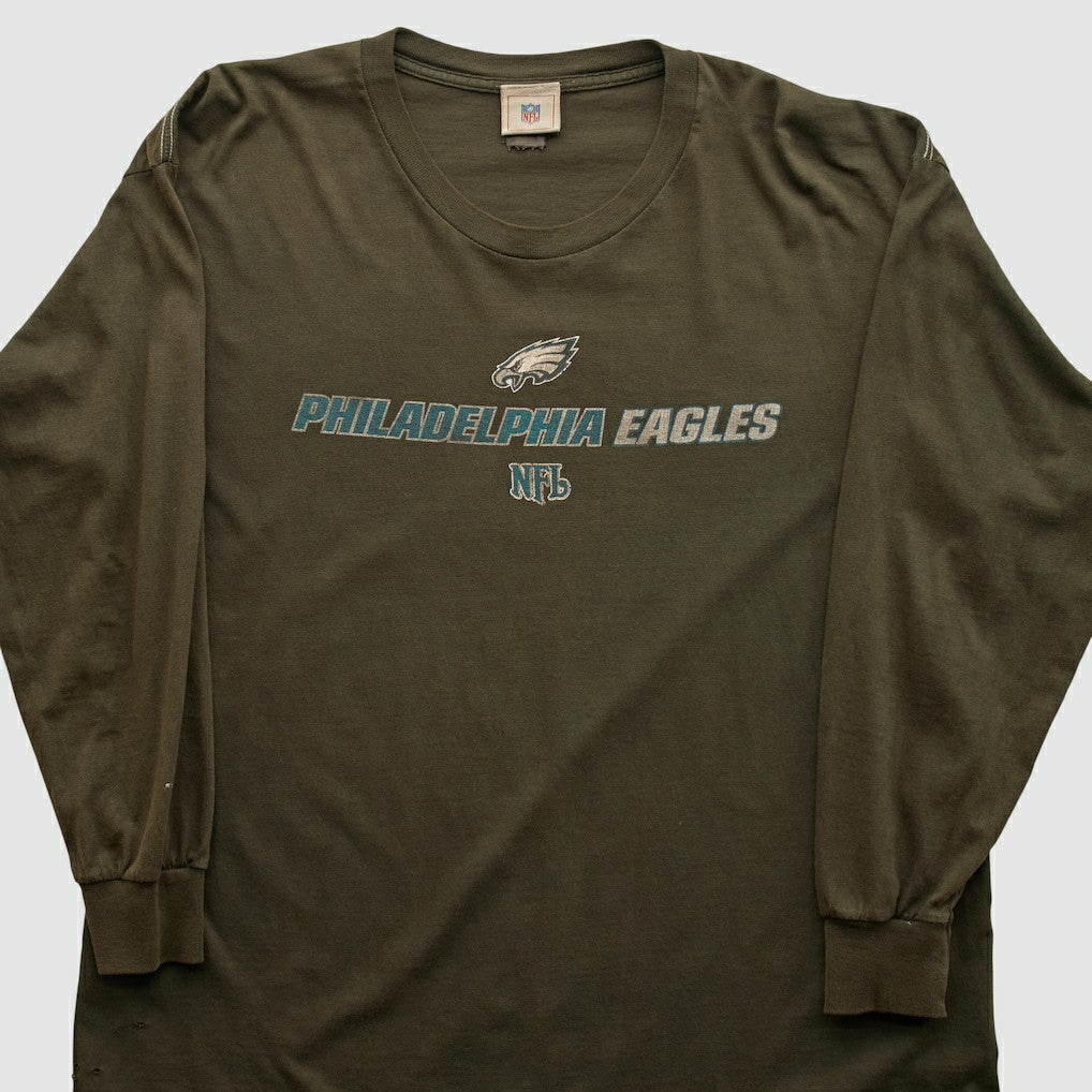 Philadelphia Eagles NFL 2000s Long Sleeve T-shirt Brown Vintage - Fanatics