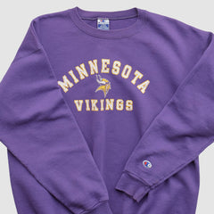 Minnesota Vikings Champion 90s Pullover Sweatshirt Purple Vintage - Fanatics