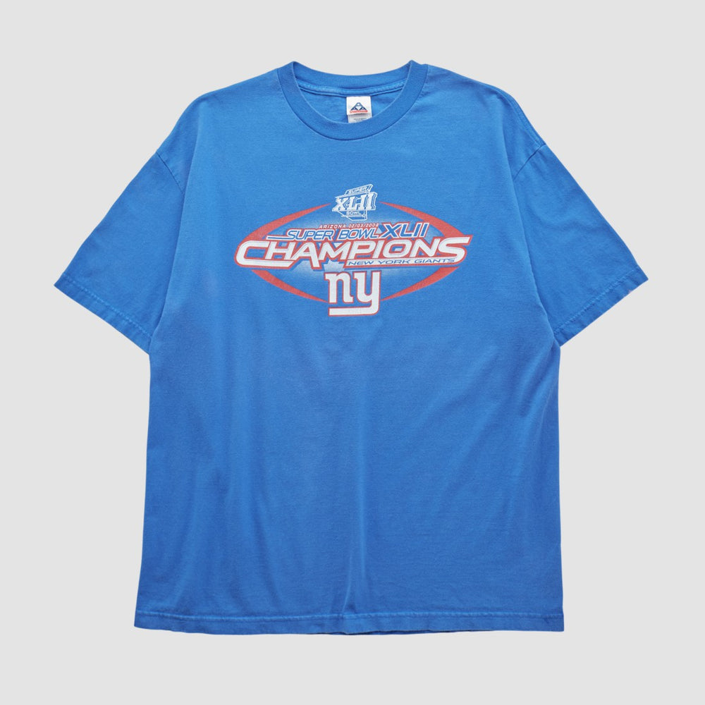 New York Giants Alstyle 2008 T-shirt Blue Vintage - Fanatics