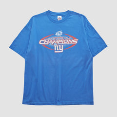 New York Giants Alstyle 2008 T-shirt Blue Vintage - Fanatics