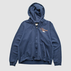 Denver Broncos NFL 2000s Hooded Full Zip Sweatshirt Navy Vintage - Fanatics