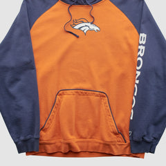 Denver Broncos Reebok 2000s Hooded Pullover Sweatshirt Orange Vintage - Fanatics