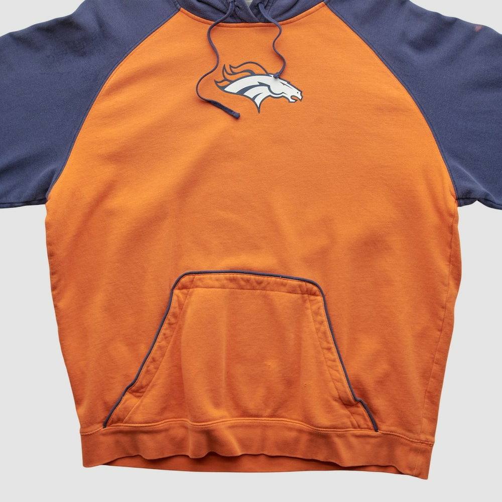 Denver Broncos Reebok 2000s Hooded Pullover Sweatshirt Orange Vintage - Fanatics