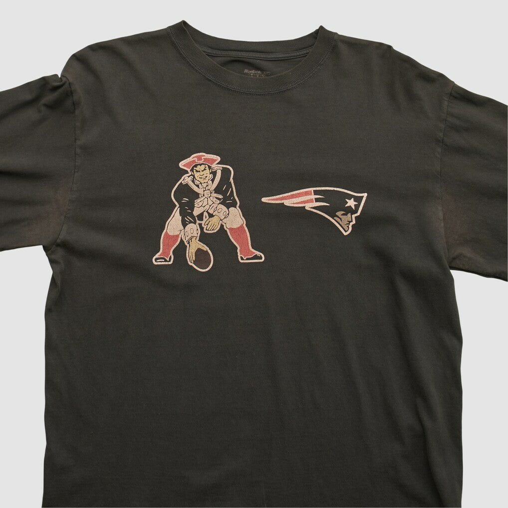 New England Patriots Reebok 2000s Long Sleeve T-shirt Charcoal Vintage - Fanatics
